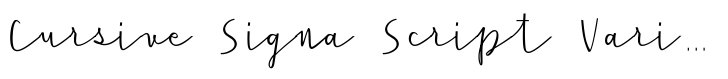Cursive Signa Script Variable Thin Oblique